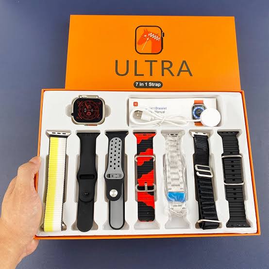 7 In 1 Ultra Smart Watch with Customizable Bands and Versatile Features (random Color)